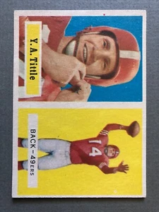 1957 Topps - Y.A. Tittle #30 EX-EXMINT *TTC CARDS* - Imagen 1 de 2