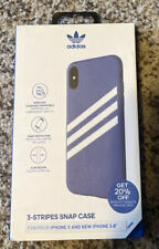 Adidas 3-Stripe Snap Case for Apple iPhone Xs and iPhone X - Blue and White