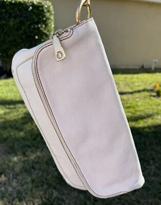 Talbot Genuine Leather Flap Top Clutch Wristlet Off White - Picture 1 of 6