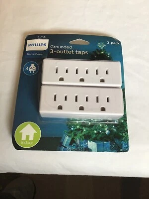 Philips Grounded 3 Outlet Taps - Home Power - Indoor - 2 Pack - Image 1 of 2