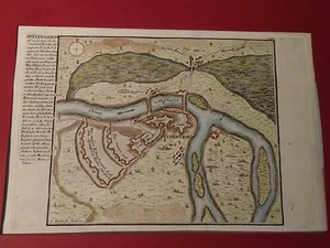 ANTIQUE PETERWARDEIN ( PETROVARADIN ) MAP 18 CENTURY - Picture 1 of 9