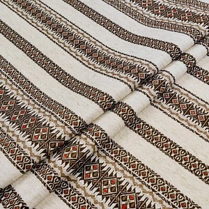 Woven Fabric with Embroidered Ukrainian Pattern (1 Lot= 1,05 m x 1,50 m) - Picture 1 of 4