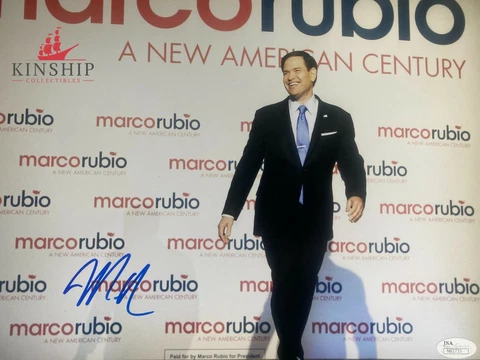 Marco Rubio signed 11x14 Photo JSA COA Future President Donald Trump B605 Cover