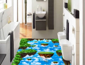 3D Sky Clouds Cliff 99 Floor WallPaper Murals Wall Print Decal AJ WALL CA Lemon - Picture 1 of 6