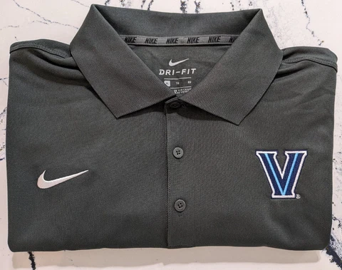 NWOT Nike Dri-Fit Villanova Wildcats Gray Golf Polo Shirt XL New **READ** Cover