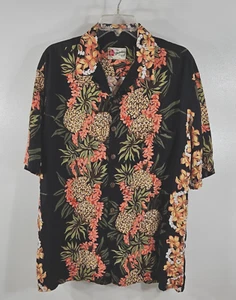 Hilo Hattie The Hawaiian Original Shirt Men's XL Made In Hawaii Pineapples & Lei - Picture 1 of 7