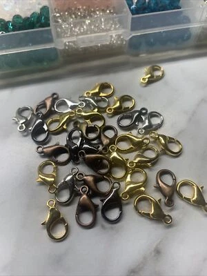 Necklace Hook Lobster Claw Clasp Multicolor Metal Alloy Hooks Clasps 100pc 14mm - Image 1 of 3