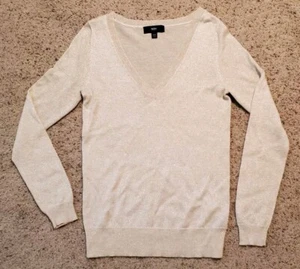 Women's Mossimo Sweater, V Neck, Gold Shimmer, Business Casual, Size Medium  - Picture 1 of 7