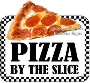 Calcomanía de vinilo de concesión camión de comida de pizza por rebanada caja - Imagen 1 de 3
