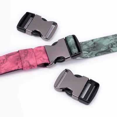 (Paquete de 10) Hebilla híbrida lateral/liberación rápida de 38 mm - Metal y plástico - Gunmetal Foto 1 de 4