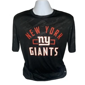 New York Giants Fanatics Mens T-shirt Stealth Black Crew Neck - Picture 1 of 6