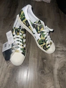 Adidas Superstar 80s x BAPE ABC Camo 2021 BRAND NEW Size 10 GZ8981 - Picture 1 of 19