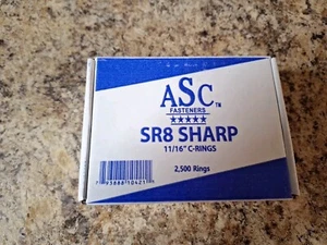 ASC Fasteners BOX 2500pcs 11/16" C-Ring  Staples SR8 Sharp NIB Free Shipping  - Picture 1 of 6