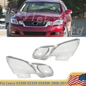 Par de cubiertas de lentes de faros de repuesto para Lexus GS300 GS350 GS450h 2006-2011 - Imagen 1 de 13