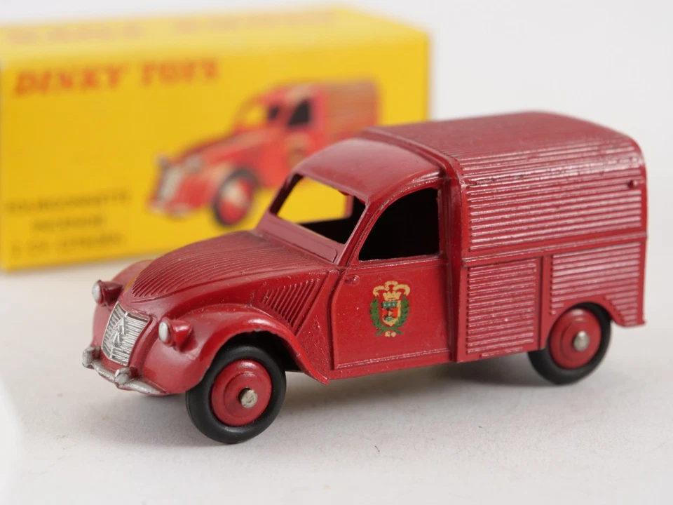 Dinky Toys F N° 25D Citroën 2CV Furgoneta De Incendios Nunca Jugada En Caja 1/43 - Imagen 1 de 4