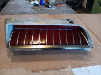 67 Oldsmobile Delta 88 RH right tail light assembly lens housing 1967 Olds - Image 1 of 4