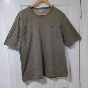 Cherokee Mens Khaki Green T Shirt Size XL Chest 44/46" small pinhole on sleeve - Picture 1 of 15
