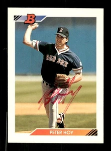 1992 Bowman Baseball 292 Peter Hoy signed auto autograph  red ink MZ BXCP56 - Picture 1 of 2