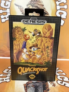 QUACKSHOT STARRING DONALD DUCK BOX & MANUAL ONLY SEGA GENESIS VERY GOOD - Picture 1 of 6