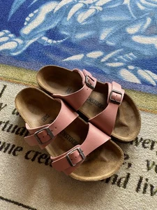 Birkenstock Arizona Pink Leather Double Strap Sandals Women’s 37 / 6-6.5 Beach - Picture 1 of 7