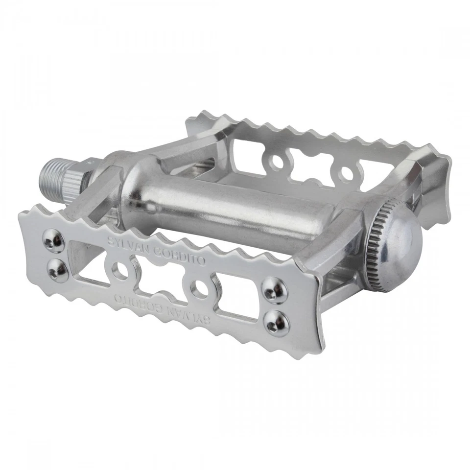 Pedales de plataforma de aluminio MKS Sylvan Gordito 9/16" con jaula de agarre, atemporales Foto 1 de 1