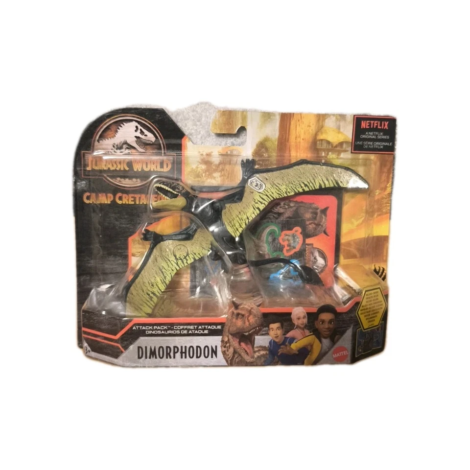 MATTEL Jurassic World Attack Pack Camp Cretaceous Dimorphodon Figure Dinosaur Dino