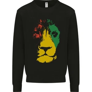 Jamaica Lion Reggae Music Jamaican Kids Sweatshirt Jumper - Picture 1 of 3