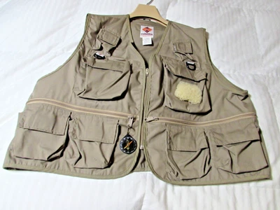Colete de pesca masculino 2X grande Columbia Sportswear Co. Portland Oregon dificilmente usado - Imagem 1 de 4