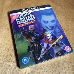 New Suicide Squad Extended Cut 4K UHD + Blu-ray Steelbook Factory Sealed Rare - Picture 1 of 4