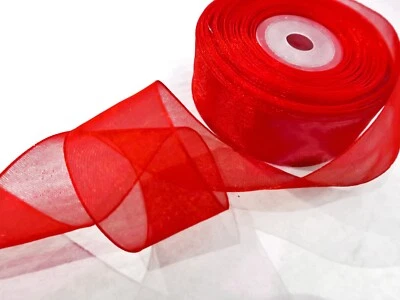 Sheer Ribbon Satin Edge Organza Assorted Colors and Widths (25 yards) - Image 1 of 2