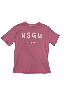 MSGM Milano Pink T-shirt Size Kids 10 Years - Picture 1 of 4