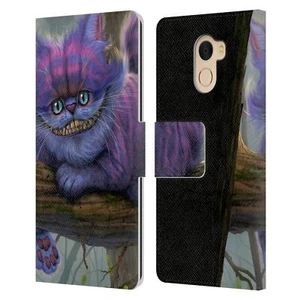 OFFICIAL VINCENT HIE FELIDAE LEATHER BOOK WALLET CASE FOR WILEYFOX & ESSENTIAL - Picture 1 of 11