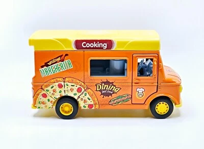 Camión de comida para pizza Friction Pull-Back-and-Go coche de juguete fundido a presión 1:36 Foto 1 de 4
