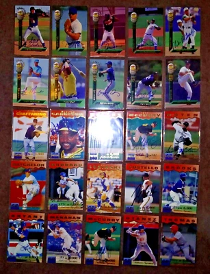 1994-'95 MLB RCS LOT OF 25:  SIGNATURE ROOKIES & PREVIEW AUTO DRAFTS - Image 1 of 4