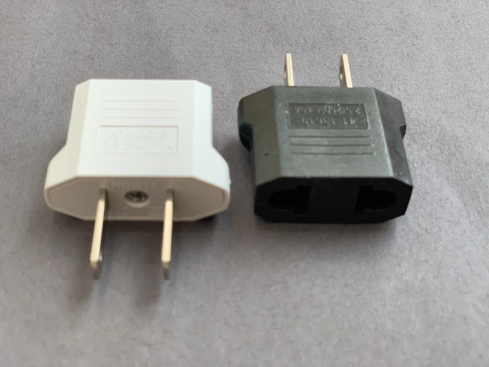 EU Euro Europe to US USA Power Jack Wall Plug Converter Travel Adapter Wholesale - Image 1 of 1