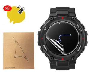 2 cubiertas protectoras de pantalla de poliuretano termoplástico hidrogel de poliuretano termoplástico para Huami Amazfit T-Rex 2 Pro Verge - Imagen 1 de 12