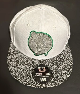 Ultra Game Boston Celtics Snapback Hat Cap NBA Logo Basketball Texture Brim NWT - Image 1 of 4