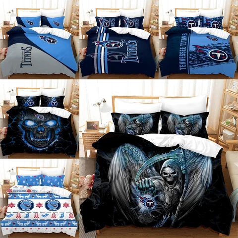Tennessee Titans Pillowcase Duvet Cover Comforter/Quilt Cover Home Bedding Set Cover