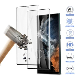 (1-2 Pack) Full Tempered Glass Screen Protector For Samsung Galaxy S22/S21 Ultra - Picture 1 of 21
