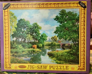 VINTAGE WHITMAN CROWN JIGSAW "QUIET WATERS" - COMPLETE. SERIES 709 - Picture 1 of 7