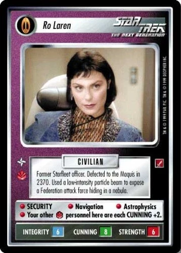 Star Trek: Ro Laren [Moderately Played] Blaze of Glory STCCG Decipher 1E - Image 1 of 1