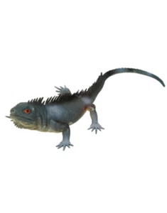 Two Tone Dark Green Striped Spotted PVC Soft Plastic Reptile Lizard Decoration - Picture 1 of 1