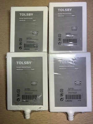 NUEVO 4 IKEA Tolsby 4 x 6 Blanco Boda 2 Caras Escritorio Marco de Fotos/Letrero Sellado Foto 1 de 2