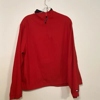Tommy Hilfiger Golf Half Zip Up Pull Over Polyester L Red  - Image 1 of 4