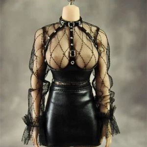 Black Bras Skirt Mesh Tops Clothes 1:6 Scale for 12" Female Figure Body Toys - Picture 1 of 6