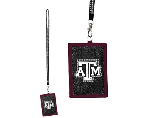 NCAA Texas A&M Aggies Beaded Lanyard with Nylon Wallet Cover