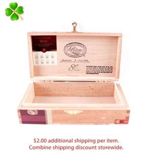 Caja de cigarros de madera vacía vacía Padrón 80 años 7,75" x 4" x 2" - Imagen 1 de 12