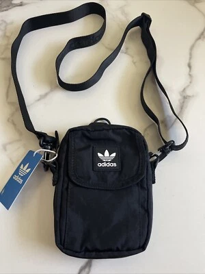 Nuevo Adidas Diseñador Bandolera Pack Gimnasio Viaje Calle Estilo Bolso de Hombro Negro Foto 1 de 4