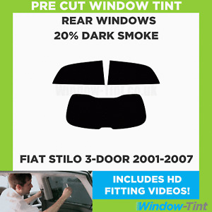 For Fiat Stilo 3-door 2001-07 Pre Cut Window Tint Kit 20% Dark Rear Tinting Film