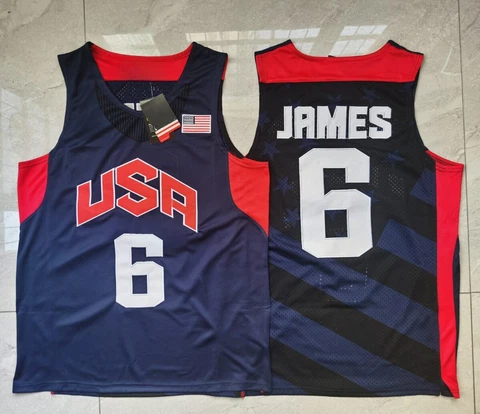 Lebron All Stitched Usa Dream Team 10 #6 James Basketball Jerseys Throwback King Cover